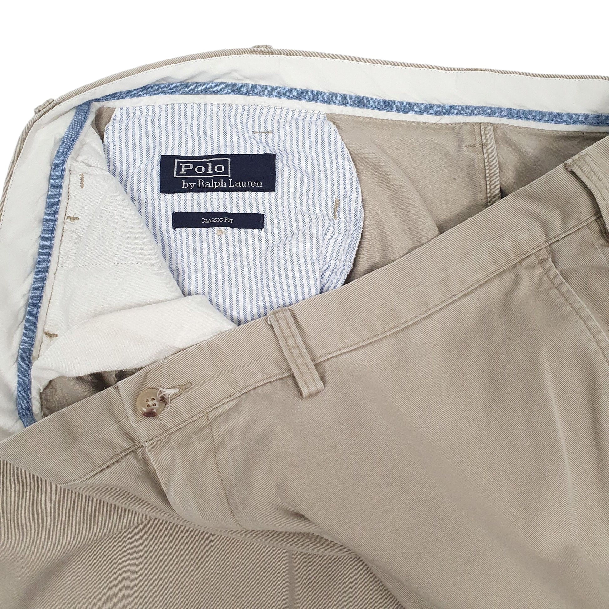 Mens Beige Polo Ralph Lauren Classic Fit  Trousers