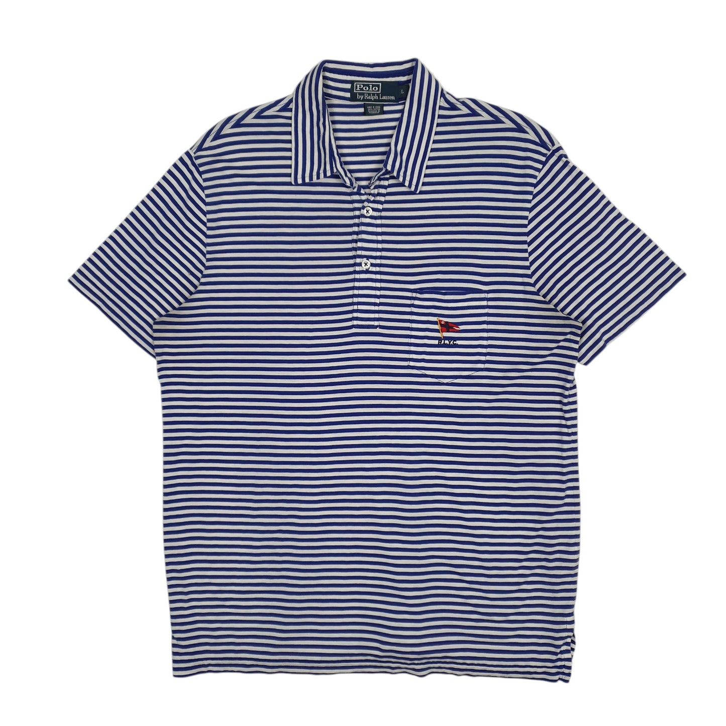 Mens Blue Polo Ralph Lauren Yacht Club Short Sleeve Polo Shirt