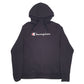 Mens Black Champion Spellout Hoodie Jumper