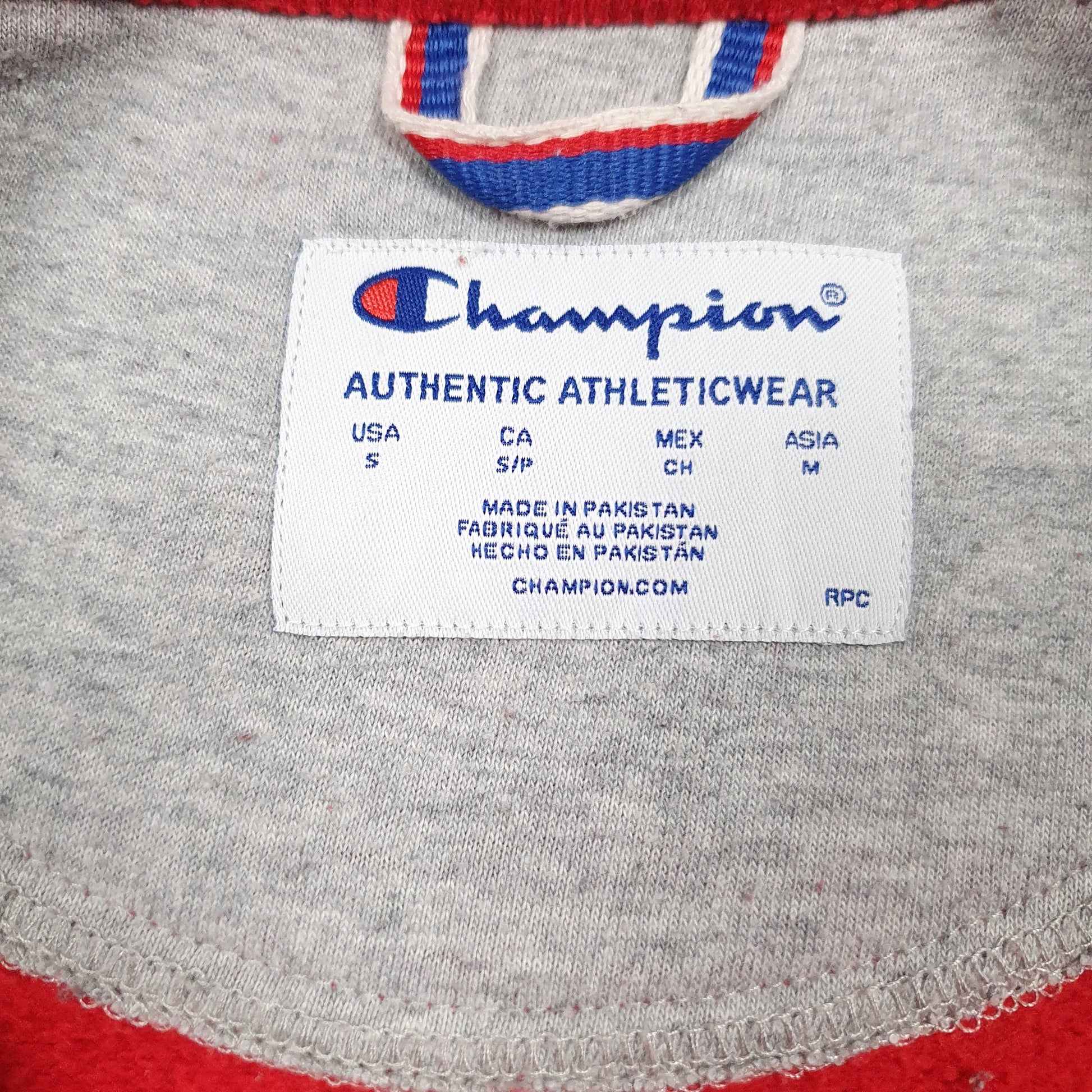 Mens Red Champion  Crewneck Jumper
