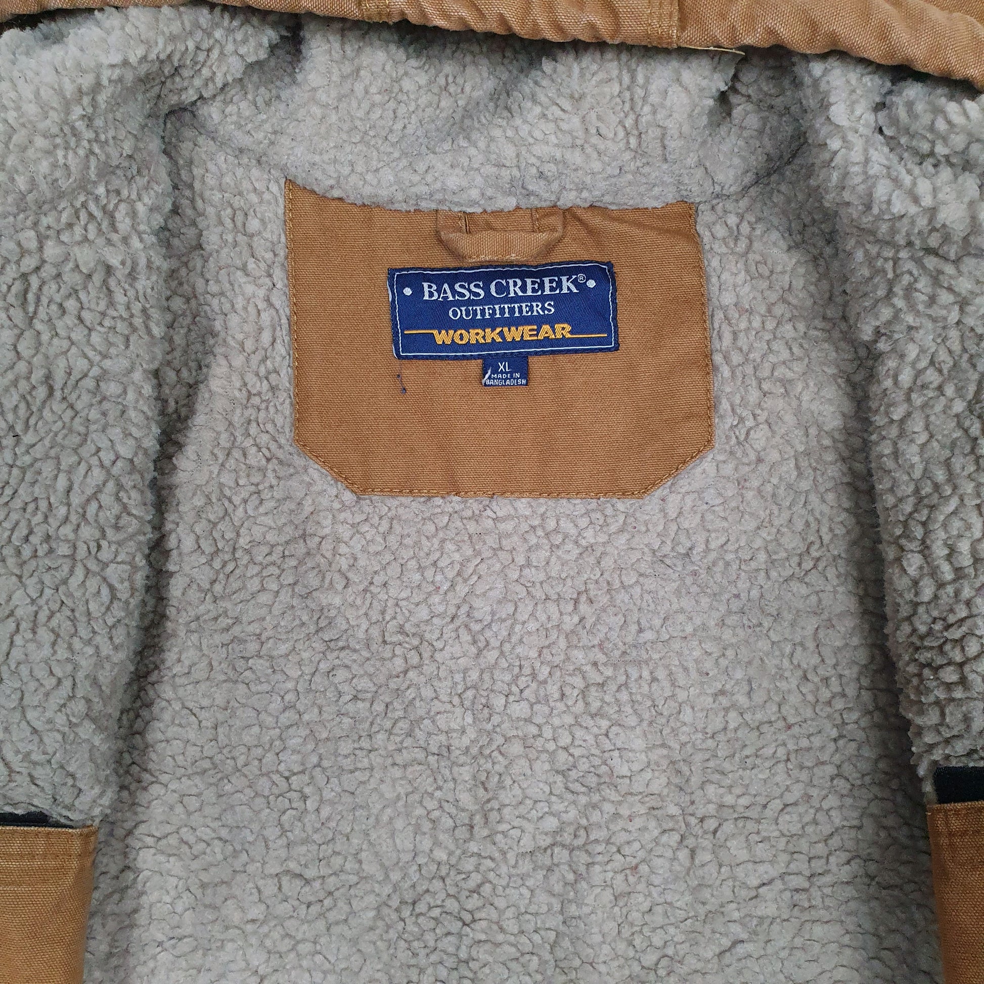 Mens Tan Bass Creek Active Hoodie  Coat