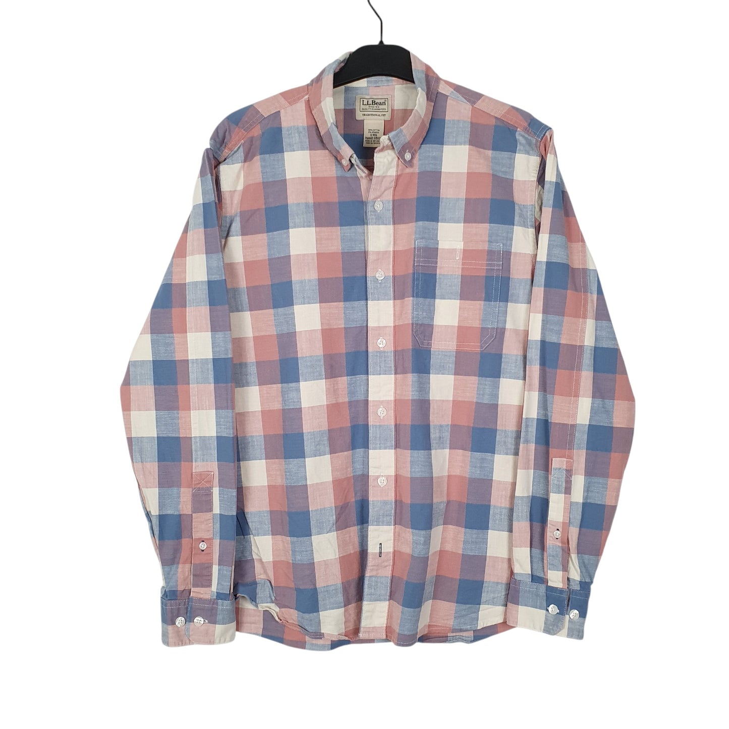 Mens Blue L.L.Bean Oxford Long Sleeve Shirt