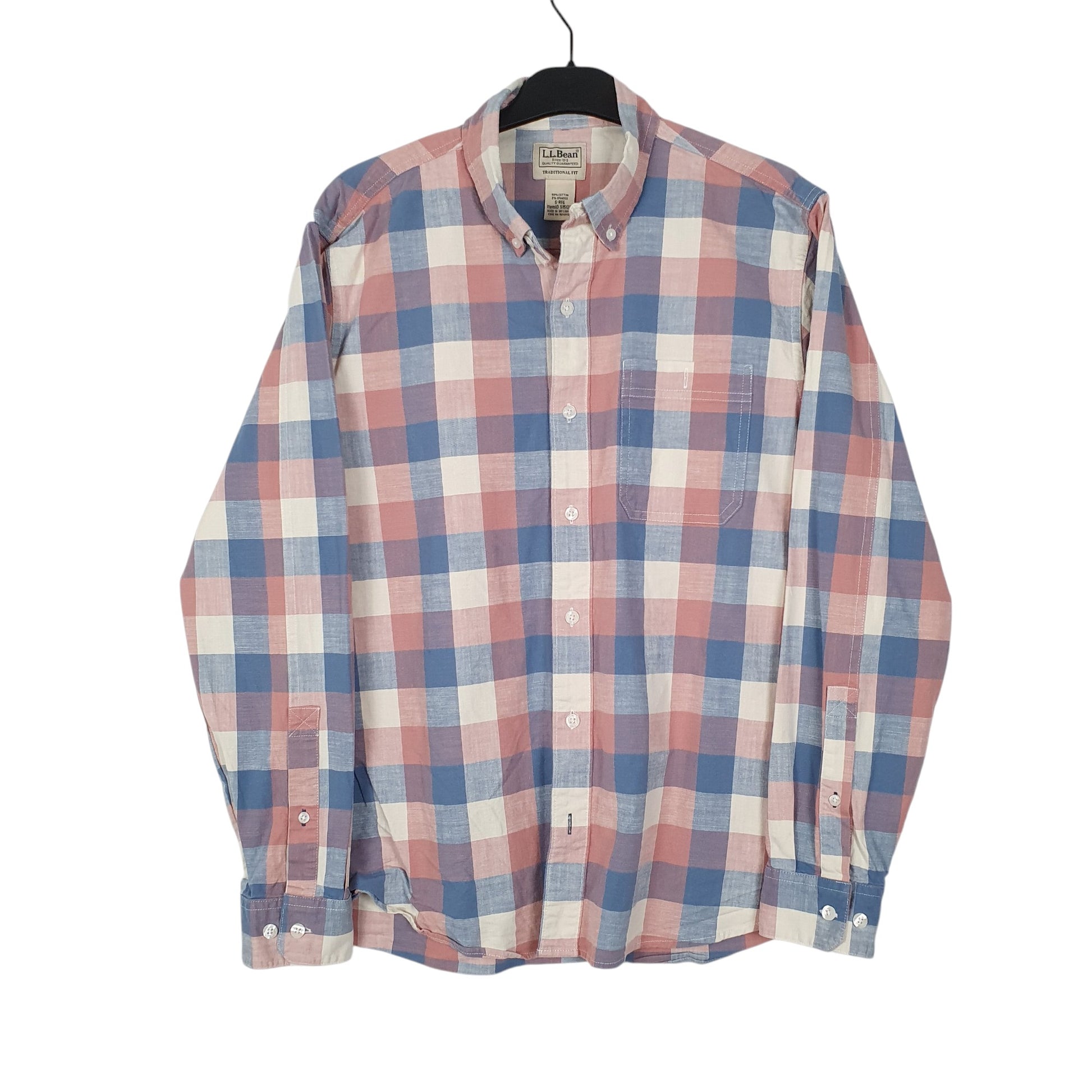 Mens Blue L.L.Bean Oxford Long Sleeve Shirt