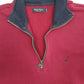 Mens Burgundy Nautica  Quarter Zip Jumper