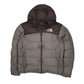 Mens Grey The North Face Nuptse Hooded  Coat
