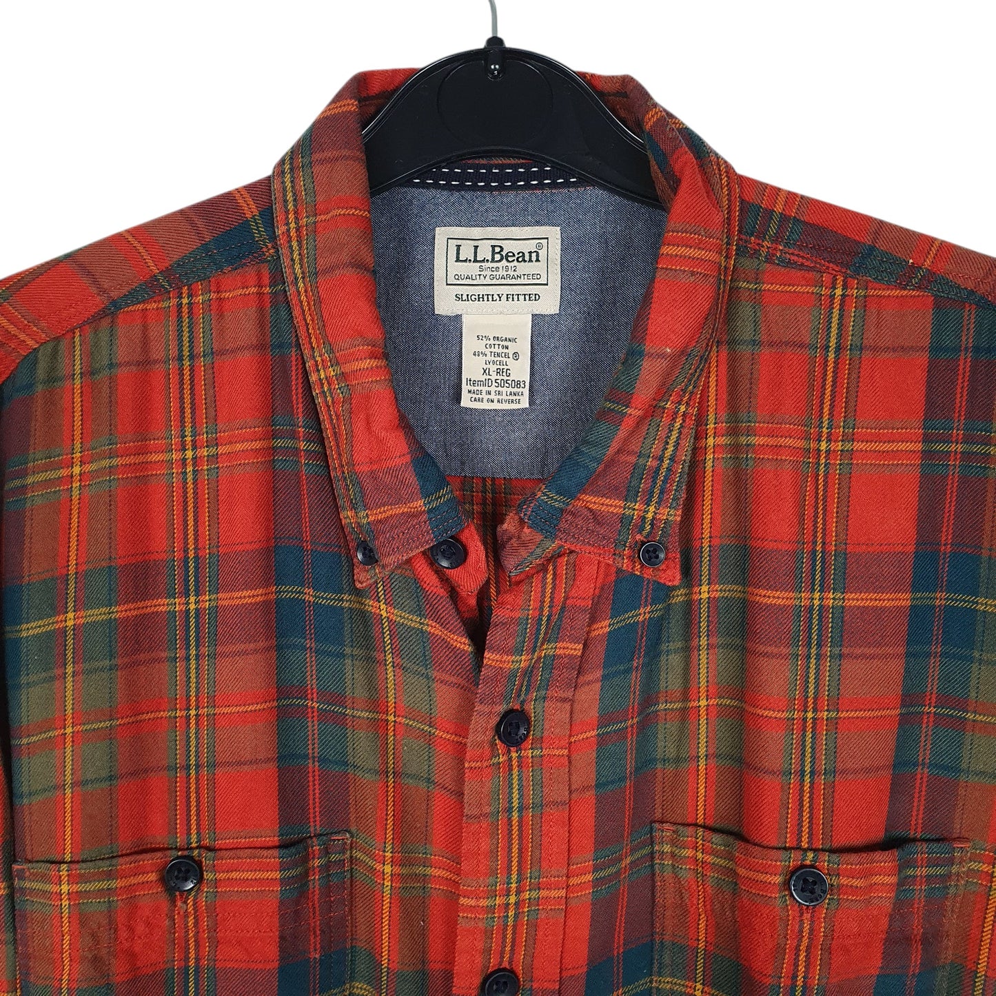 Mens Orange L.L.Bean   Shirt