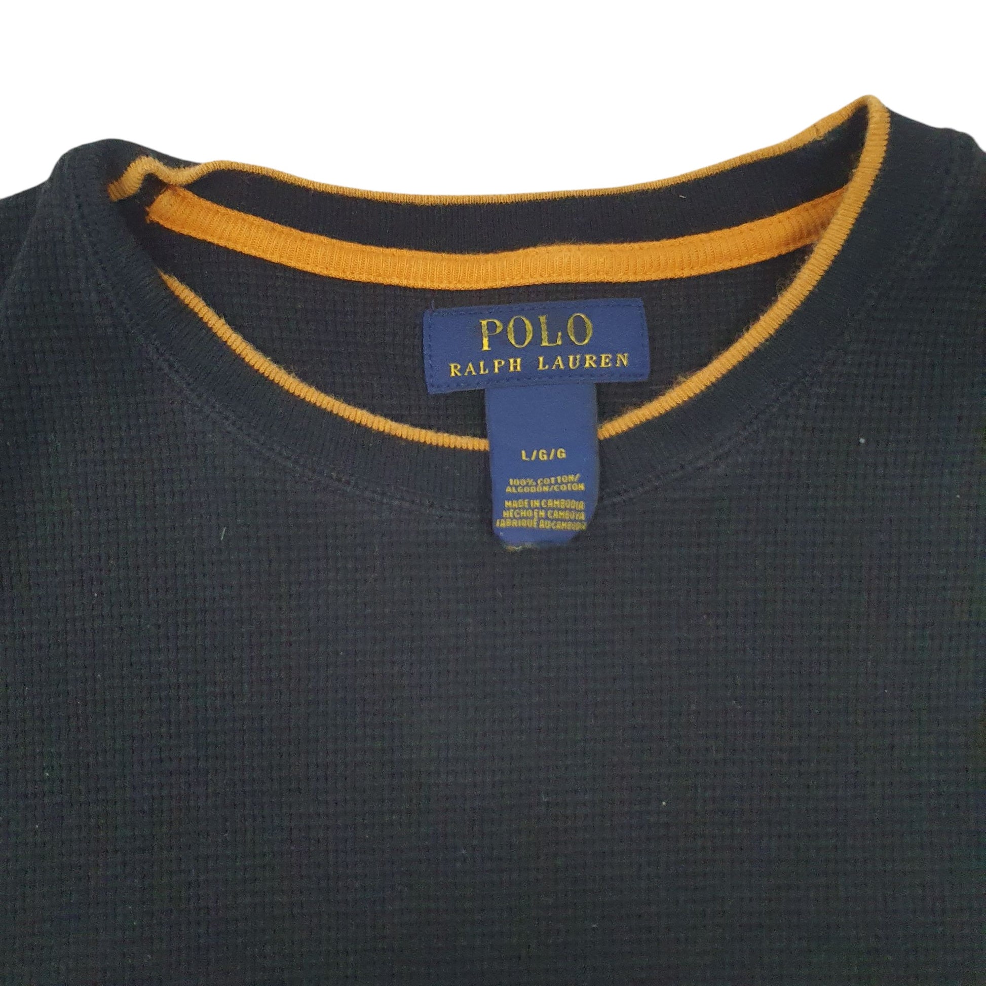 Mens Black Polo Ralph Lauren Lightweight Crewneck Jumper