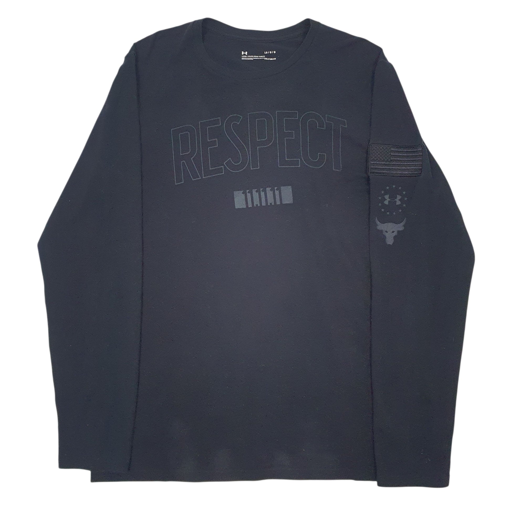 Mens Black Under Armour  Long Sleeve T Shirt