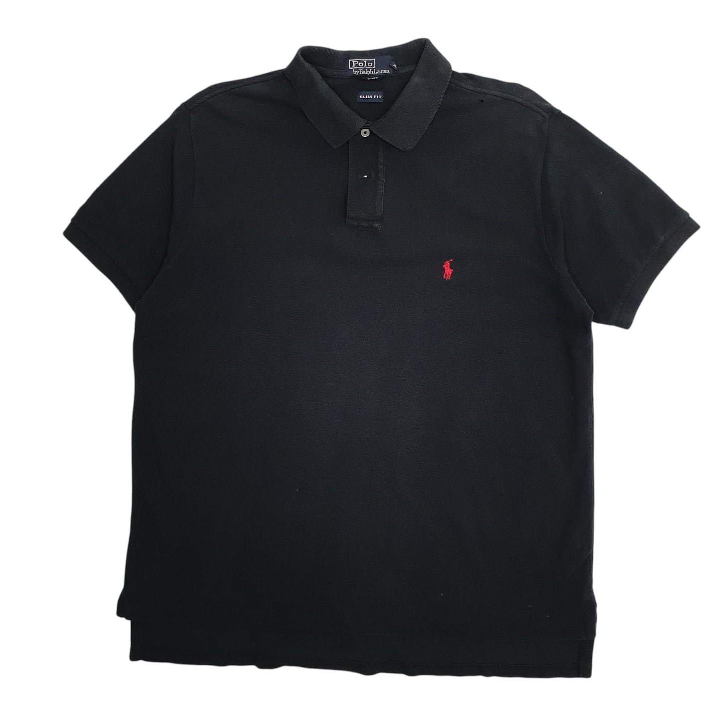 Mens Black Polo Ralph Lauren Slim Fit Short Sleeve Polo Shirt