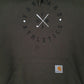 Mens Green Carhartt Atheltics Hoodie Jumper