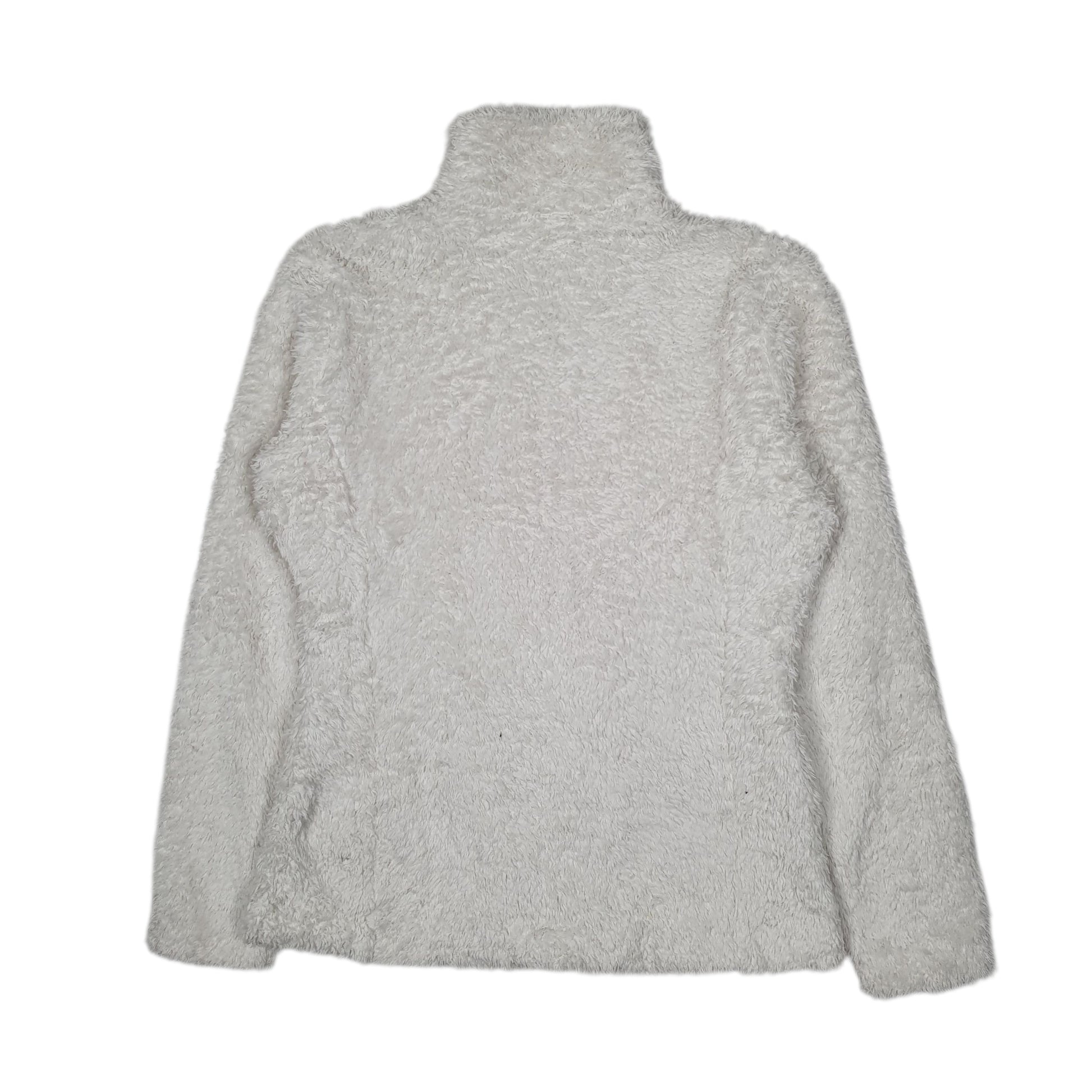 Womens White Patagonia Los Gatos Fleece Fluffy  Coat