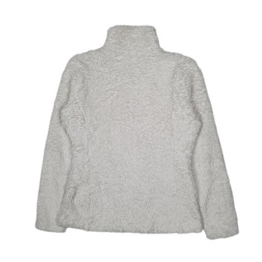Womens White Patagonia Los Gatos Fleece Fluffy  Coat