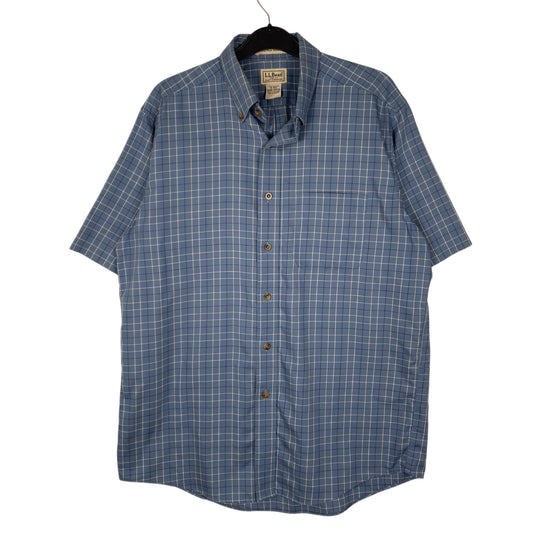 Mens Blue L.L.Bean  Short Sleeve Shirt