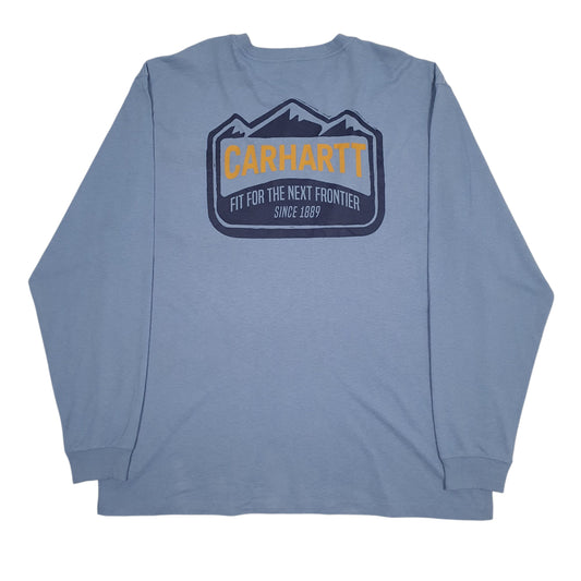 Mens Blue Carhartt   T Shirt