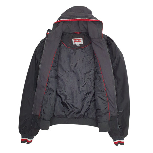 Mens Black Levis Windbreaker Hoodie  Coat