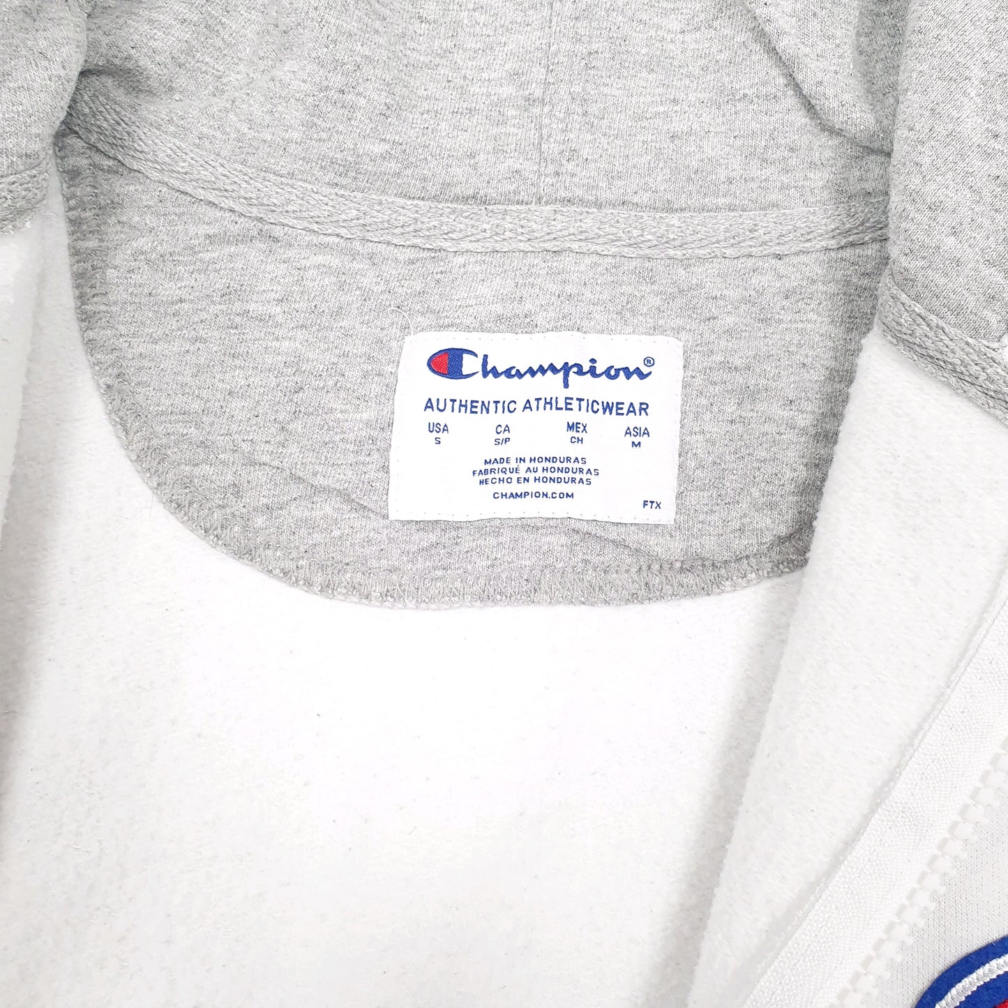 Mens White Champion  Full Zip Jumper