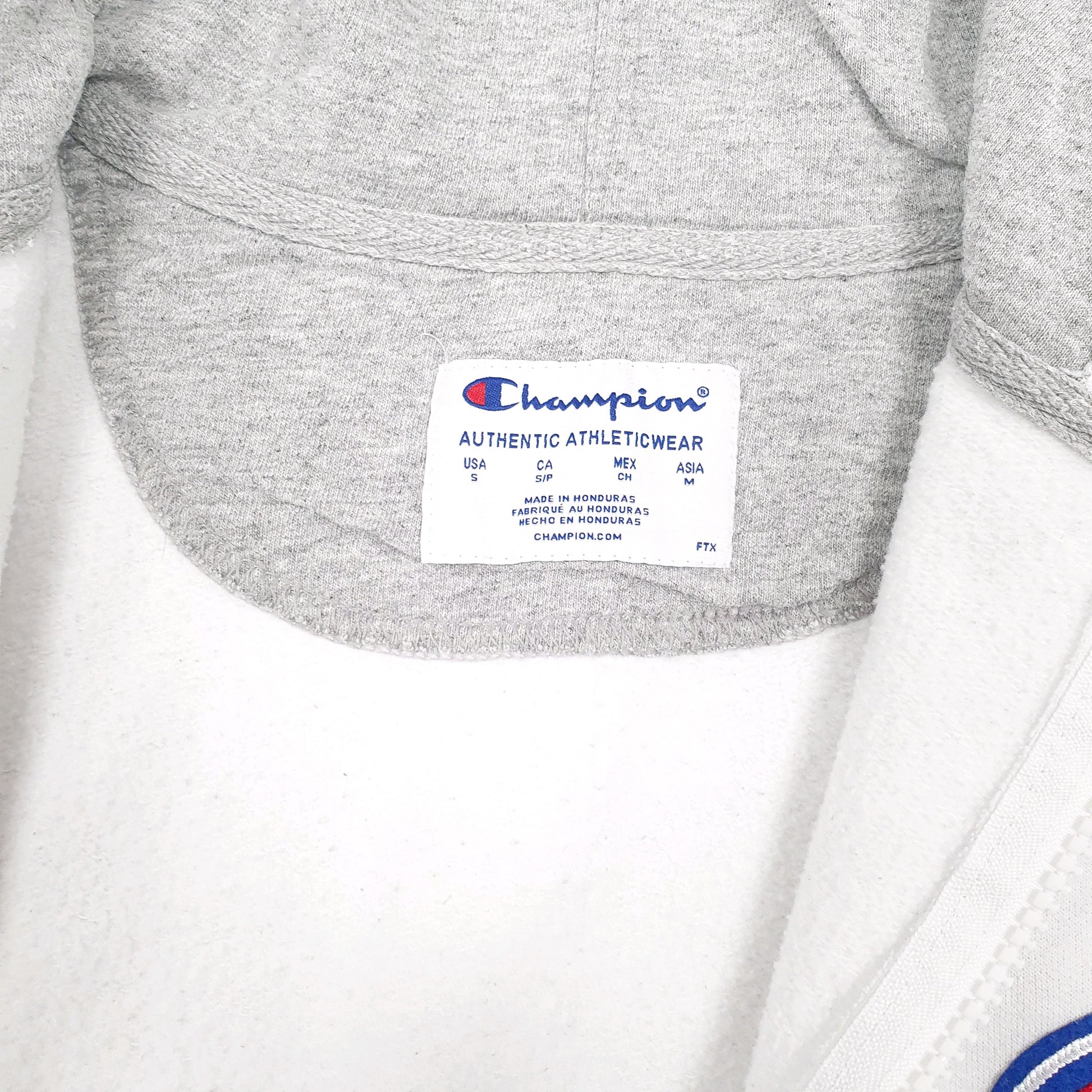 Mens White Champion  Full Zip Jumper