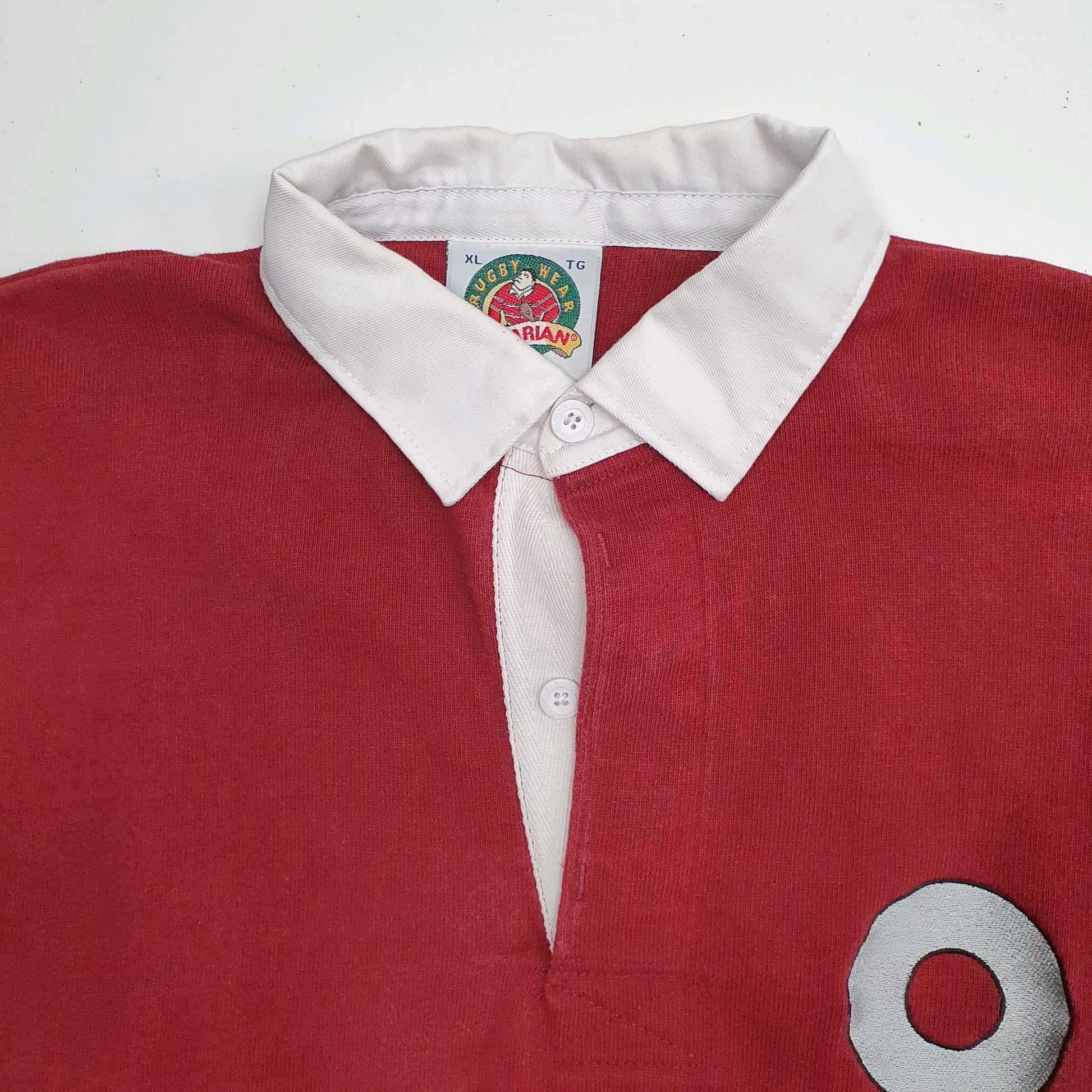 Mens Burgundy Barbarian Rugby  Polo Shirt