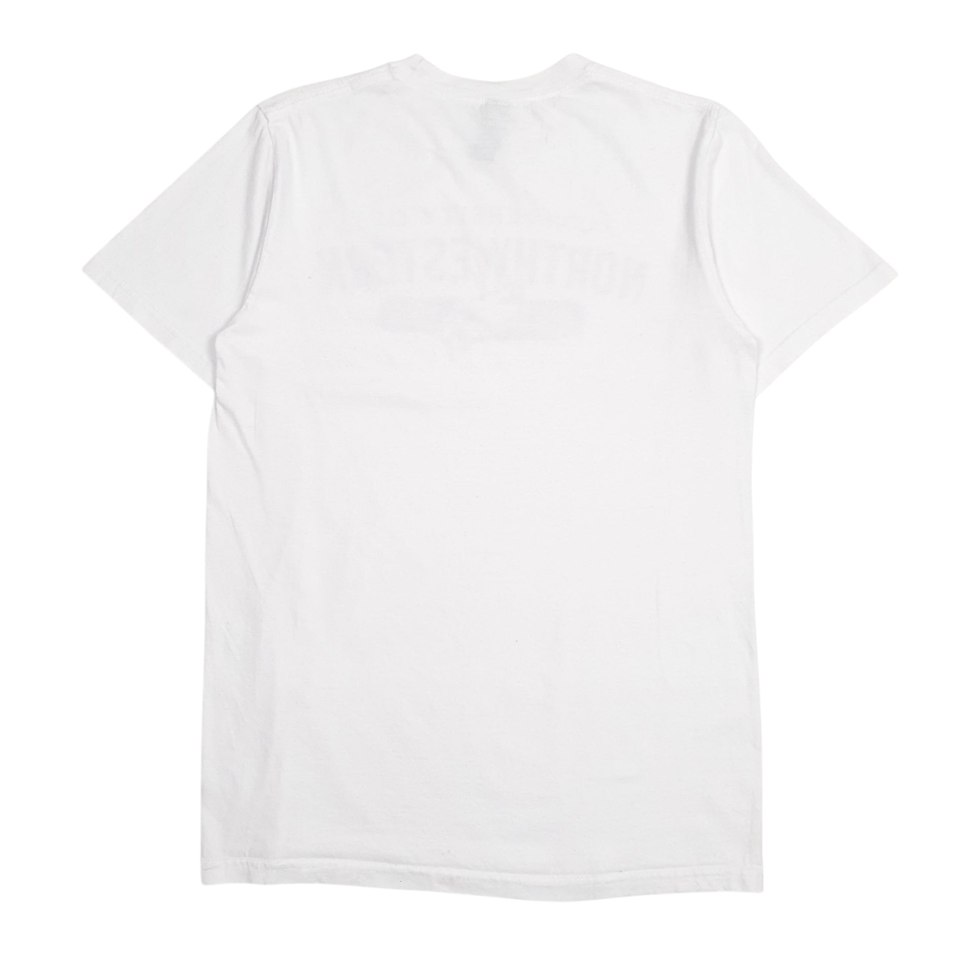 Womens White Gildan  Crewneck T Shirt