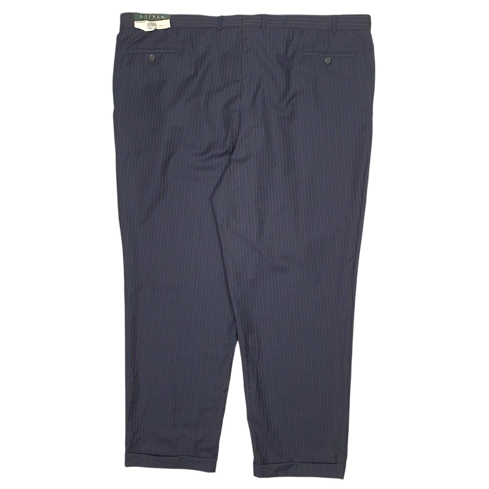 Mens Navy Ralph Lauren Pinstripe  Trousers