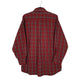 Mens Red L.L.Bean Thick Flannel Plaid  Shirt