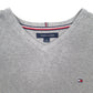 Mens Grey Tommy Hilfiger  V Neck Jumper