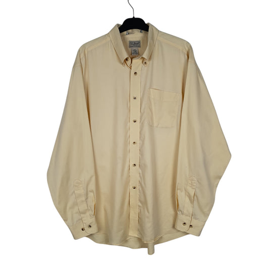 Mens Yellow L.L.Bean  Long Sleeve Shirt