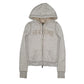 Womens Grey Abercrombie & Fitch Sherpa Lined Hoodie Full Zip Jumper