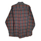 Mens Grey L.L.Bean Thick Flannel Plaid  Shirt