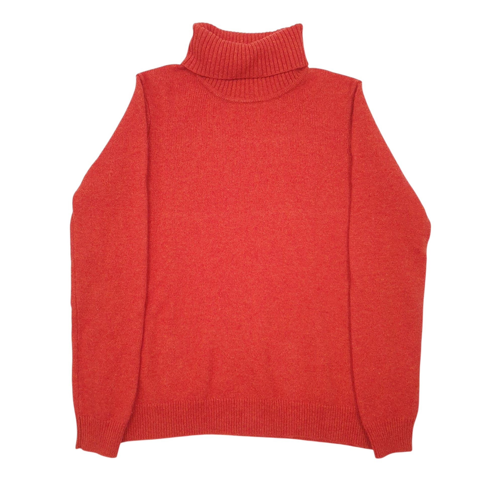 Womens Orange WoolOvers  Turtle Neck Jumper