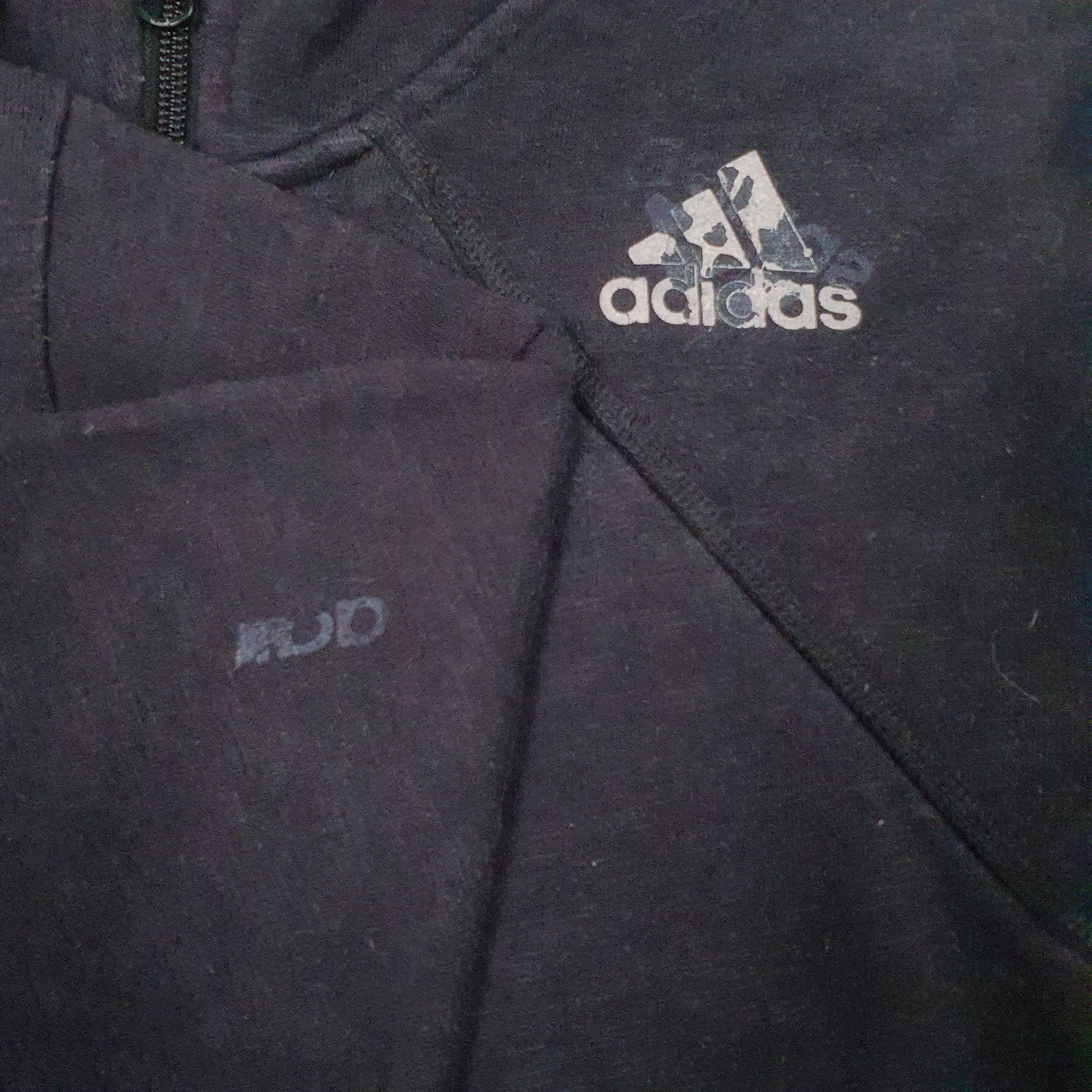 Mens Black Adidas  Full Zip Jumper