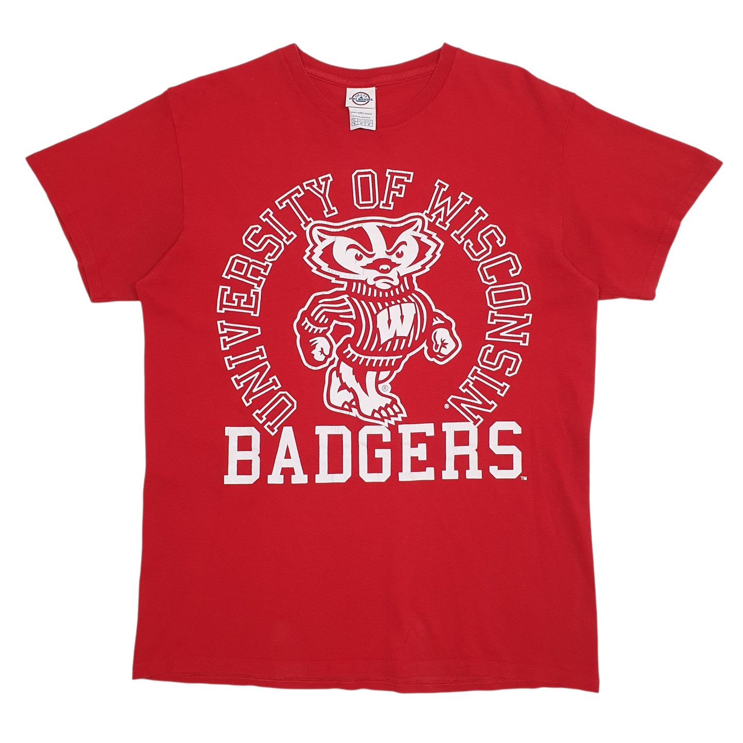 Mens Red Delta University of Wisconsin Short Sleeve T Shirt