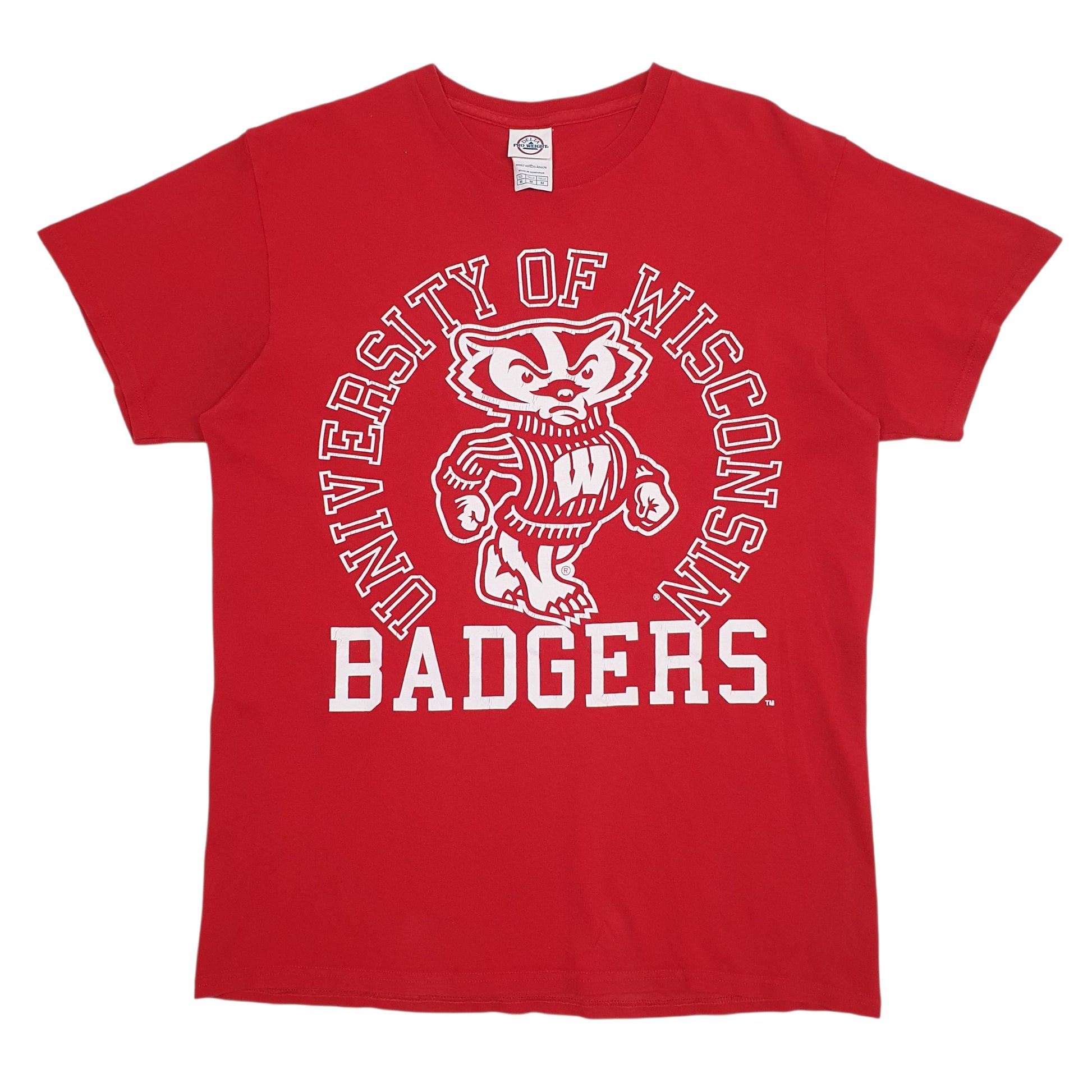 Mens Red Delta University of Wisconsin Short Sleeve T Shirt