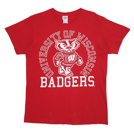 Mens Red Delta University of Wisconsin Short Sleeve T Shirt