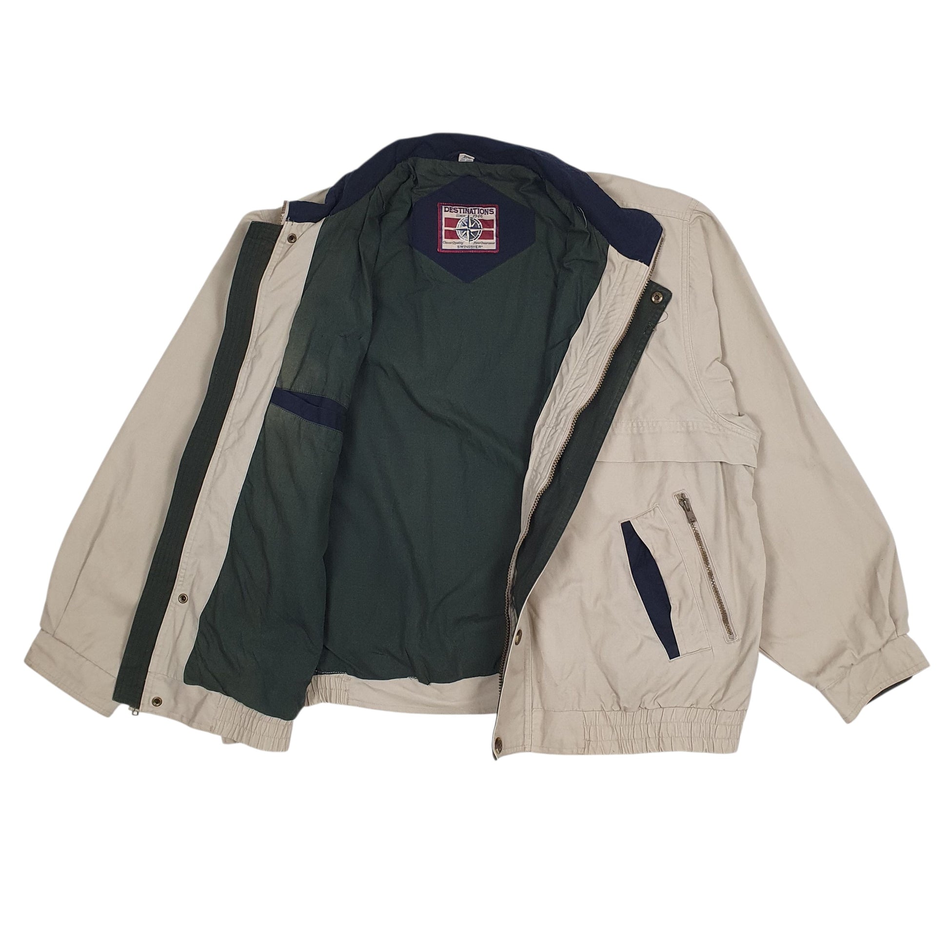 Mens Beige Destinations Vintage  Coat