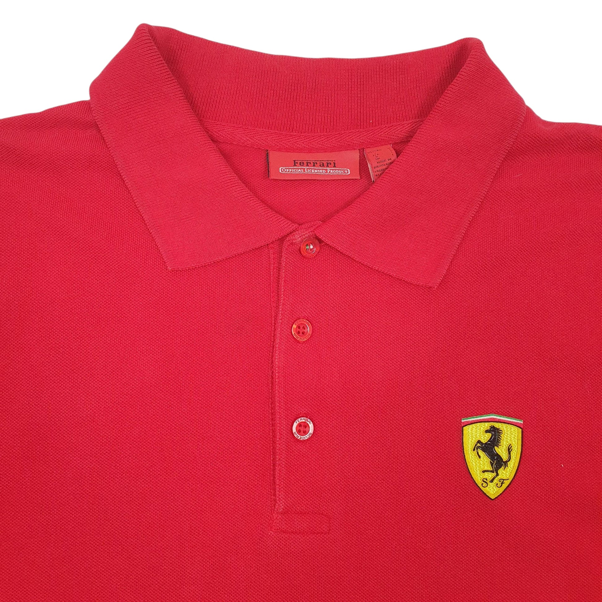 Mens Red Ferrari   Polo Shirt