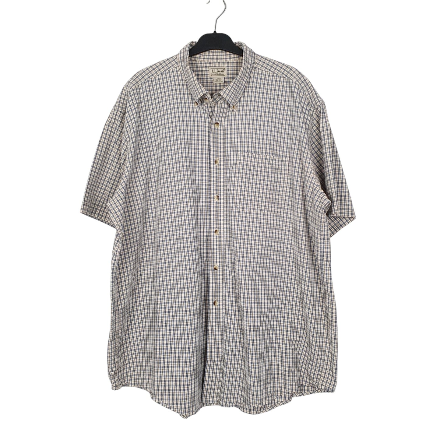 Mens Blue L.L.Bean  Short Sleeve Shirt