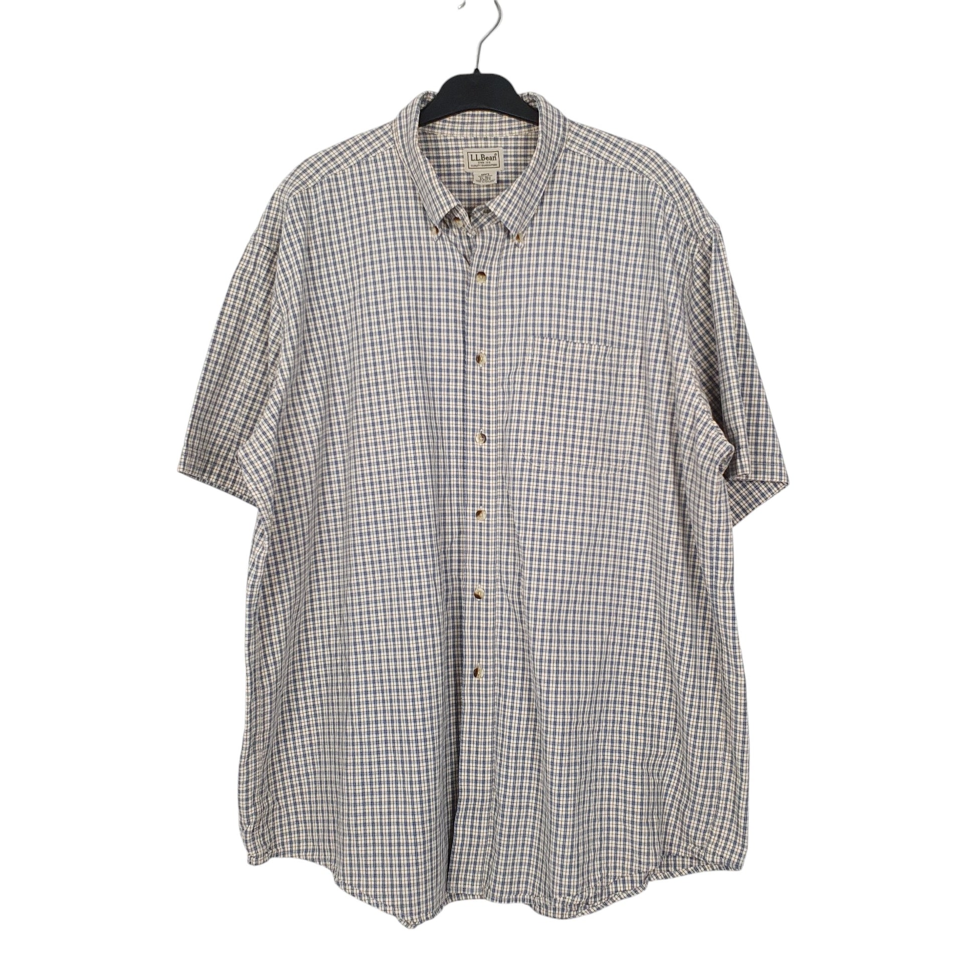 Mens Blue L.L.Bean  Short Sleeve Shirt