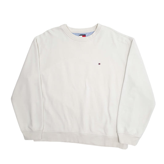 Mens Cream Tommy Hilfiger Vintage 00s Crewneck Jumper