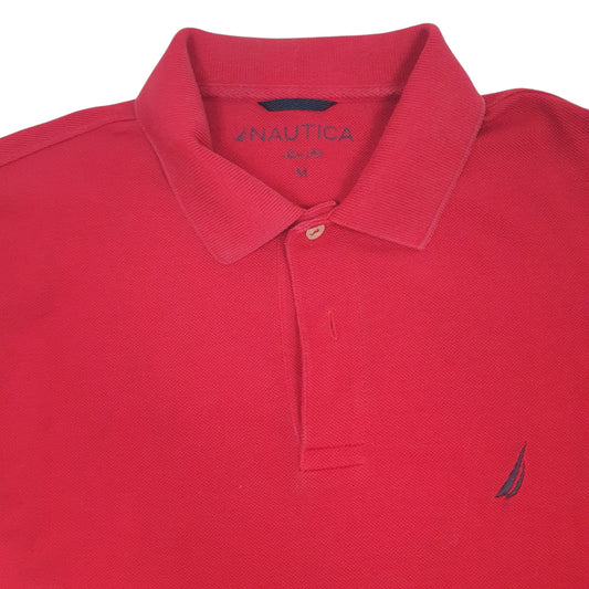 Mens Red Nautica Slim Fit  Polo Shirt