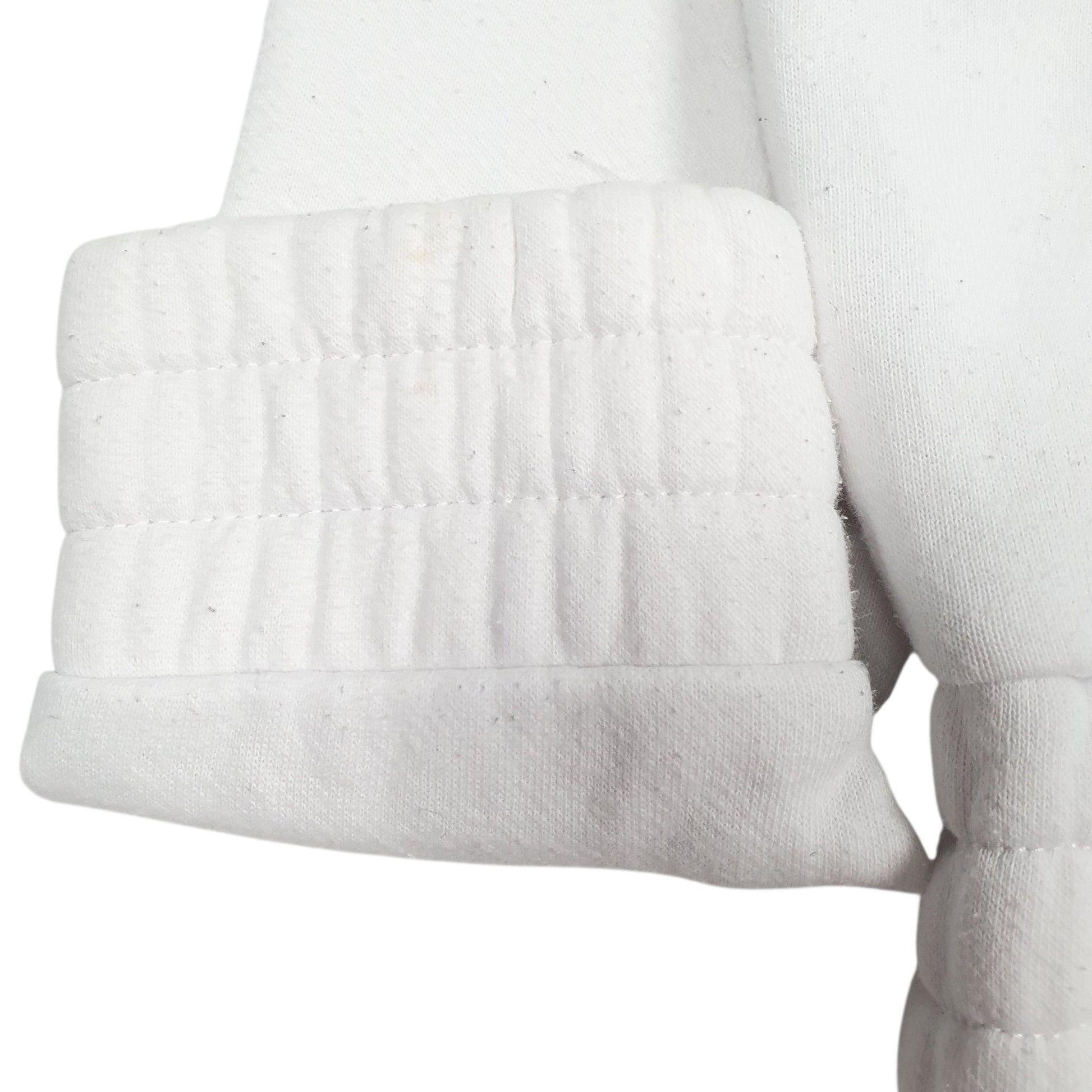 Mens White Fila Spellout Quarter Zip Jumper