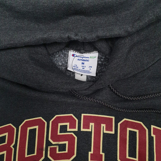 Mens Grey Champion Boston College Hoodie Jumper