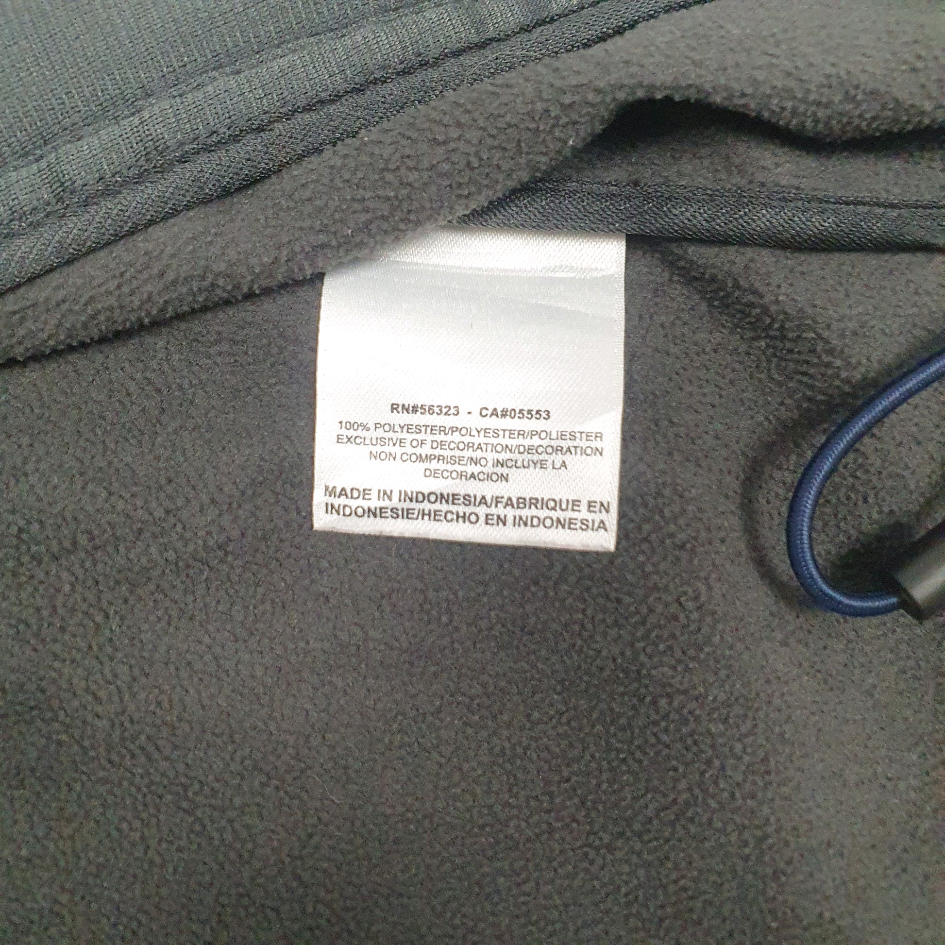 Mens Navy Nike Fleece Lined Hooded UCONN  Coat