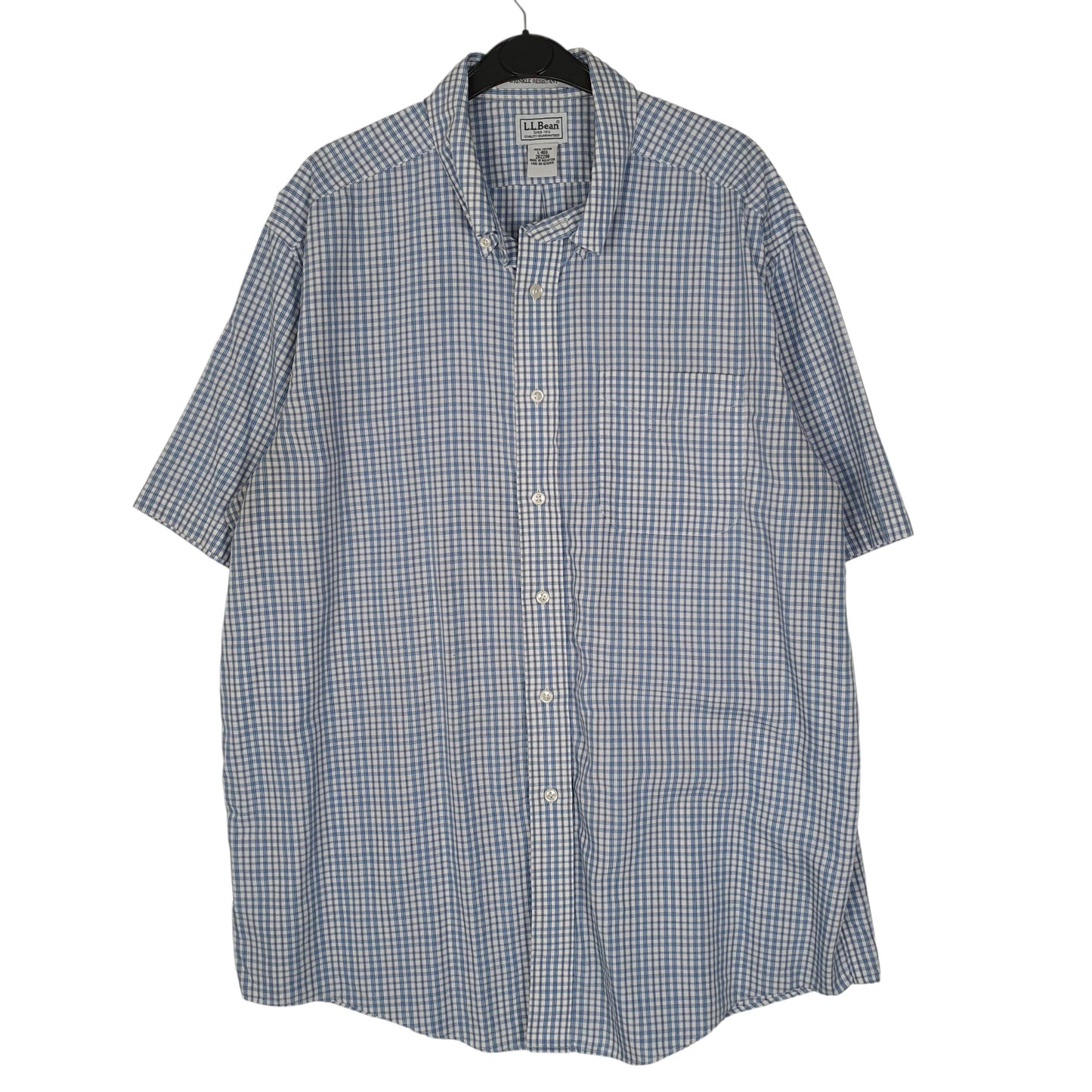 Mens Blue L.L.Bean  Short Sleeve Shirt