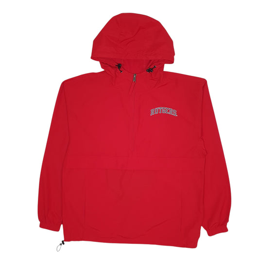 Mens Red Champion Rutgers University Half Zip  Coat