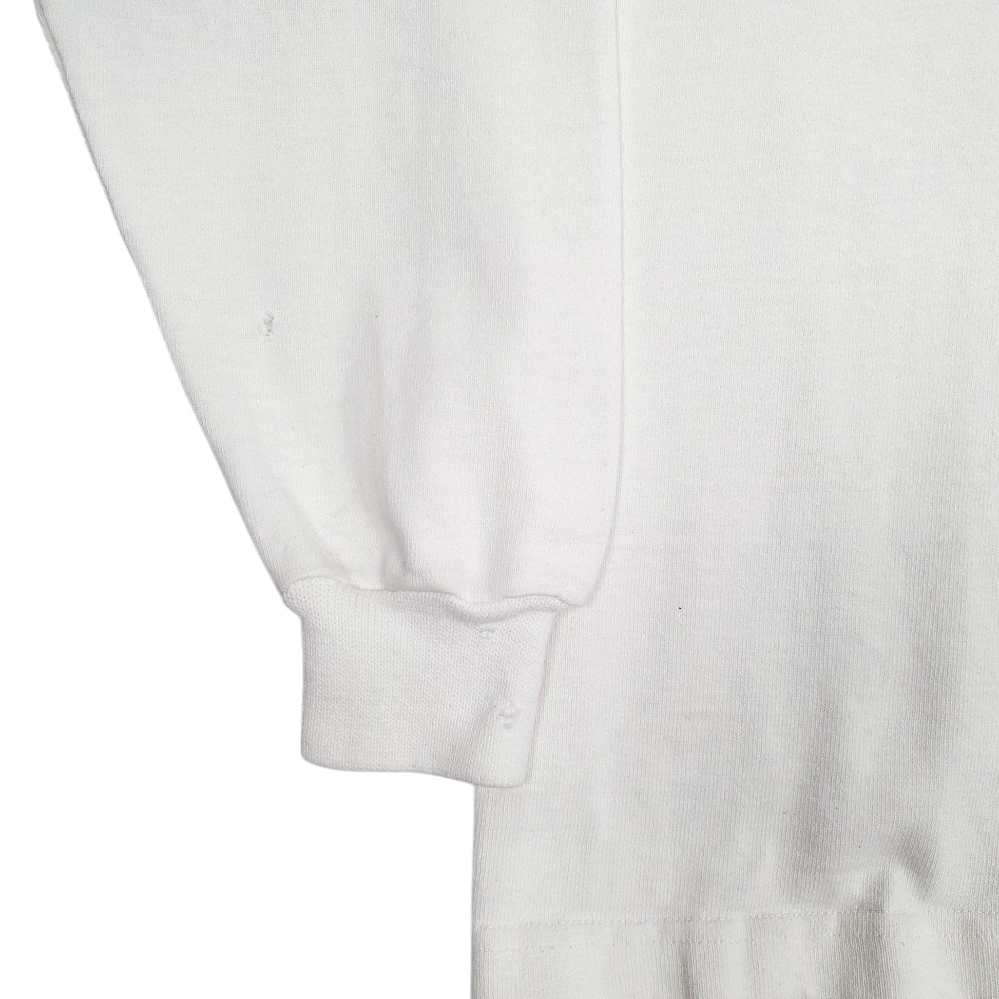 Mens White Barbarian Rugby Quarter Zip Polo Shirt