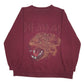 Mens Burgundy Def Leppard  Crewneck Jumper