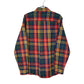 Mens Blue L.L.Bean Thick Flannel Plaid  Shirt