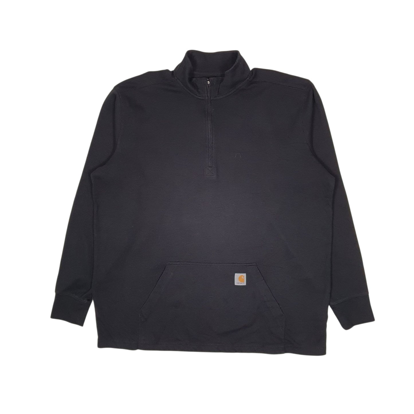 Mens Black Carhartt Lightweight Quarter Zip Jumper