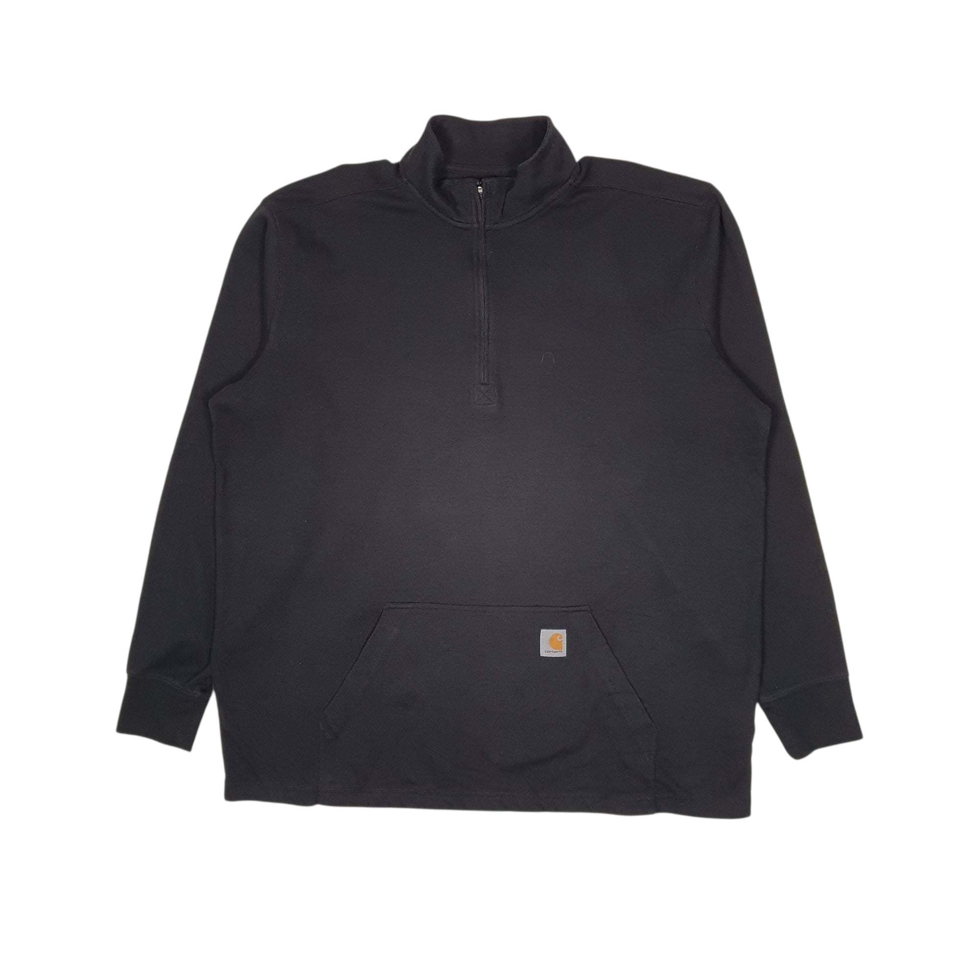 Mens Black Carhartt Lightweight Quarter Zip Jumper